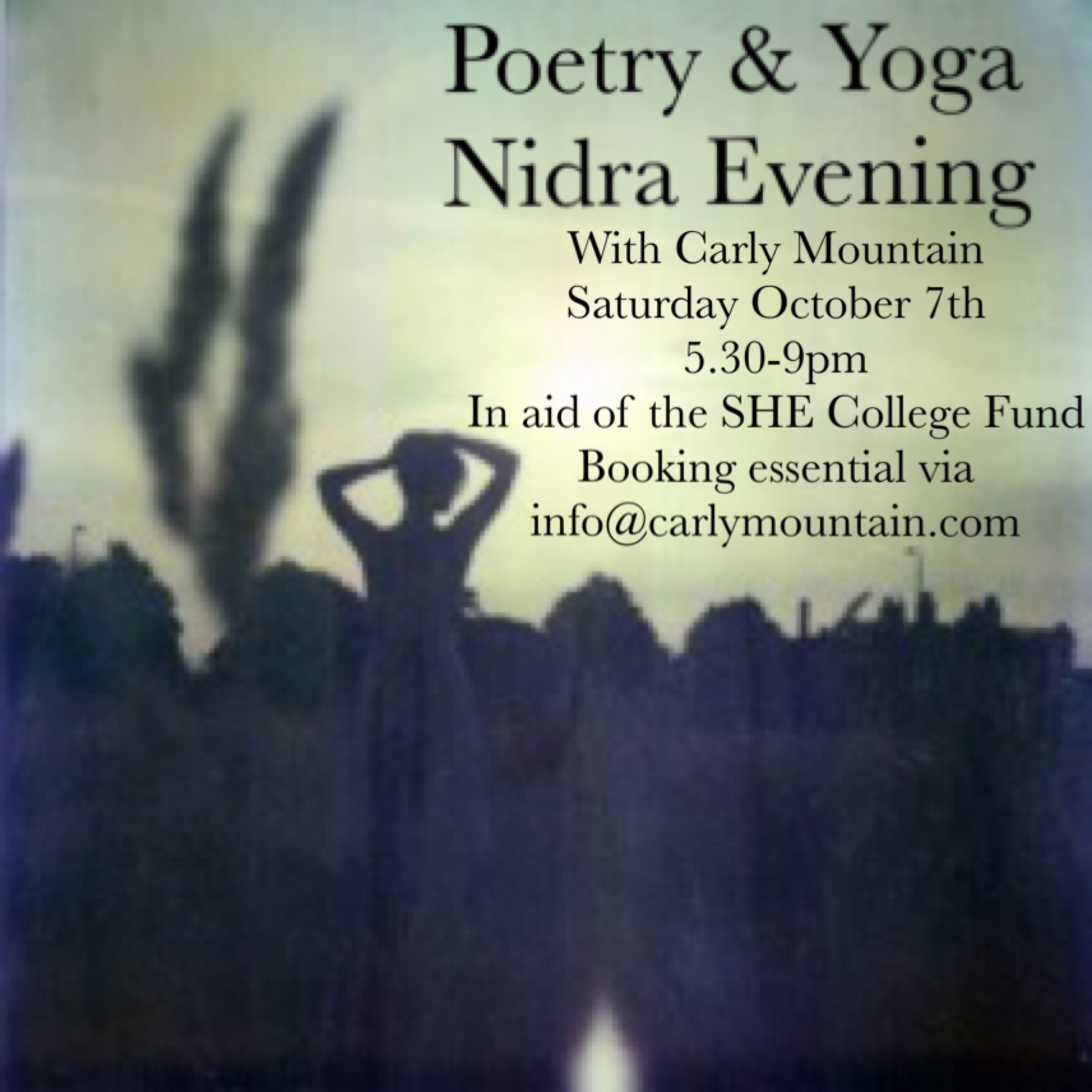 Embracing Autumn – Poetry & Yoga Nidra Evening Saturday October 7th 2017