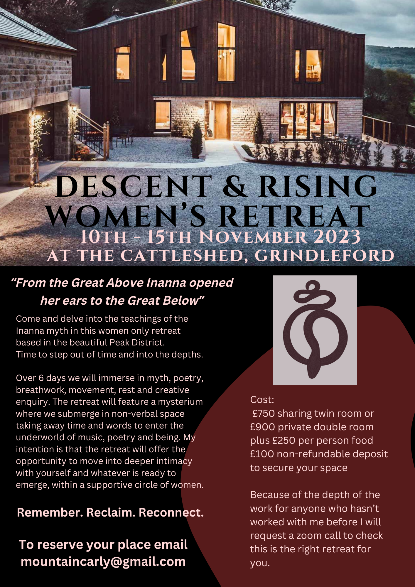 Descent & Rising Retreat at the Cattleshed, UK.